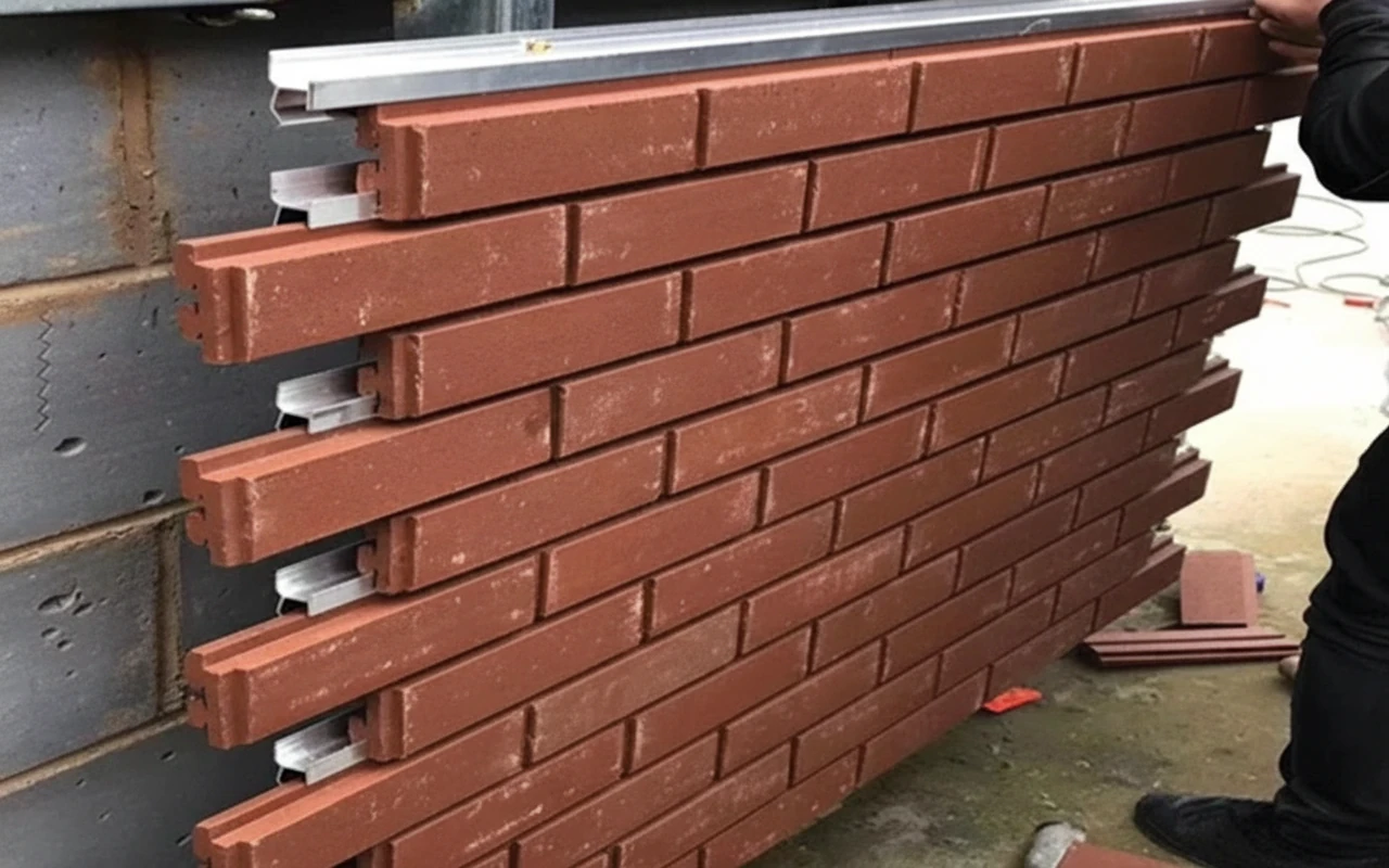 اجرای نمای اجری به روش خشک