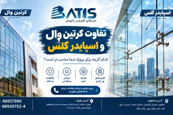 تفاوت کرتین وال و اسپایدرگلس